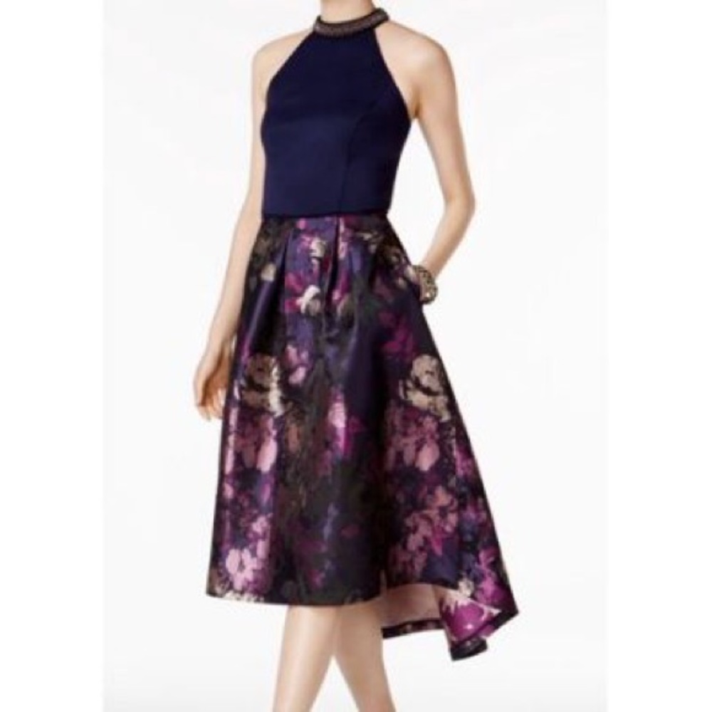 Purple/Blue SLNY High Low Dress, Size 8 (EUC)